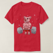 Pig Weightlifting Fitness Gym for a animal lover  T-shirt (Design voorkant)