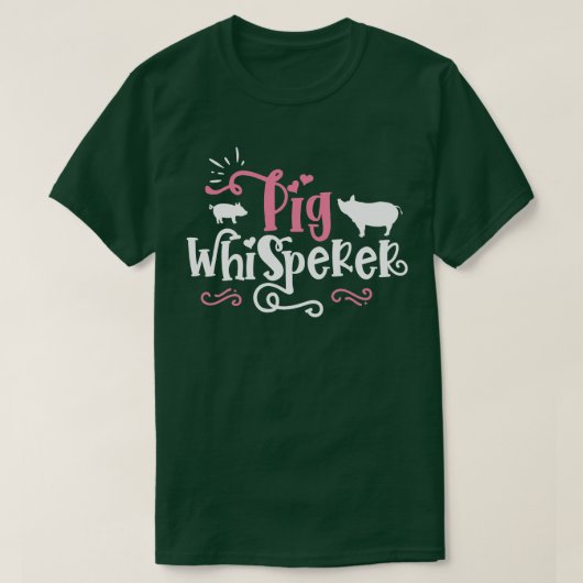 Pig Whisperer Cute Farmer gift print T-shirt (Design voorkant)
