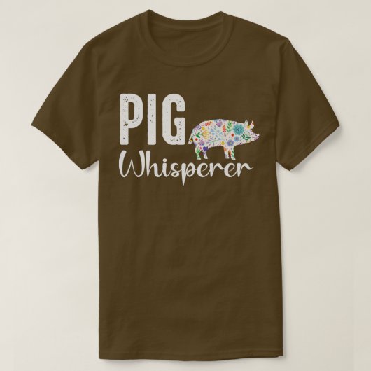 Pig whisperer Farmer t shirt and Funny BBQ Piggy L (Design voorkant)