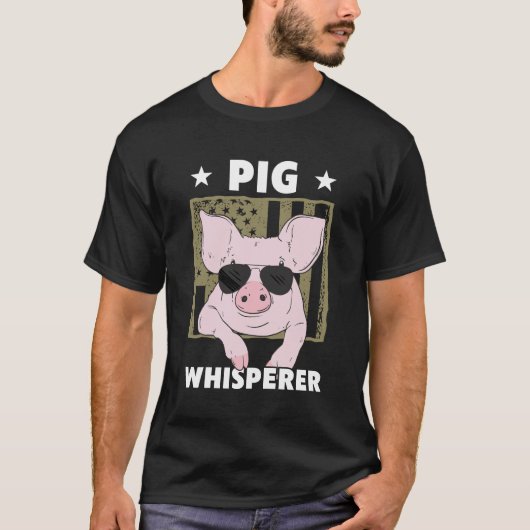 Pig Whisperer Funny Pig Farmer Piglet Hog Farmer T-shirt (Voorkant)