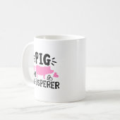 Pig Whisperer grappig varken Koffiemok (Voorkant links)