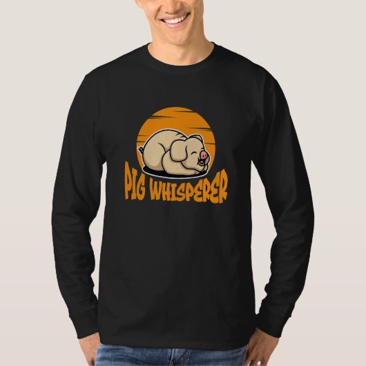 Pig Whisperer, Hog Lover, Cute Farmer, Funny Anima T-shirt (Voorkant)
