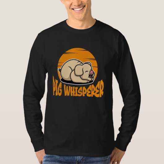 Pig Whisperer, Hog Lover, Cute Farmer, Funny Anima T-shirt (Voorkant)