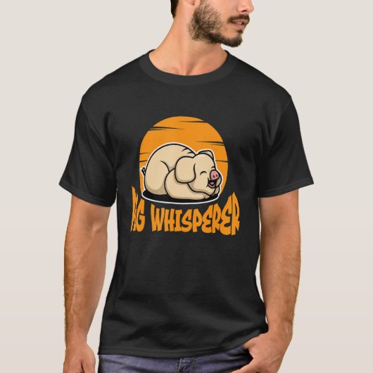 Pig Whisperer, Hog Lover, Cute Farmer, Funny Anima T-shirt (Voorkant)