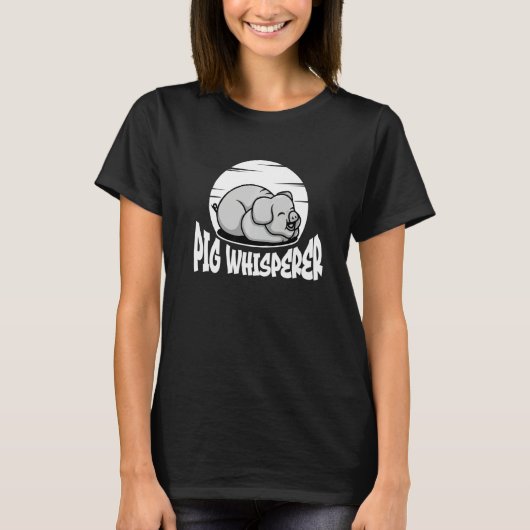 Pig Whisperer, Hog Lover, Cute Farmer, Funny Anima T-shirt (Voorkant)