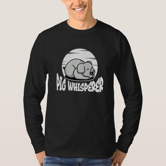 Pig Whisperer, Hog Lover, Cute Farmer, Funny Anima T-shirt (Voorkant)
