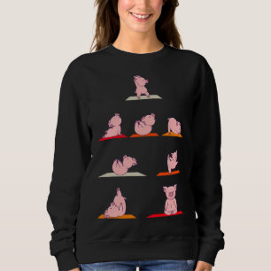 Pig Yoga Poses Streching Varkens Meditatie Trui