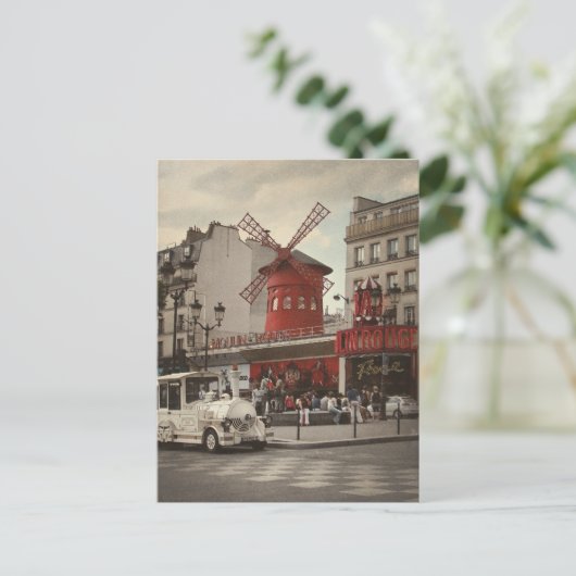 Pigalle District Paris Cabaret Briefkaart (Staand voorkant)