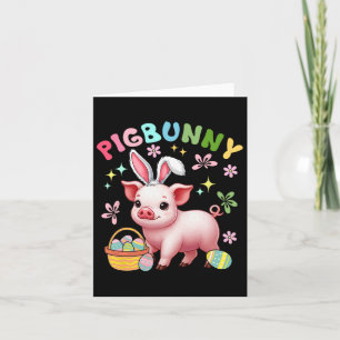 Pigbunny Schattig Varken Cosplay Konijn Jacht Eier Kaart