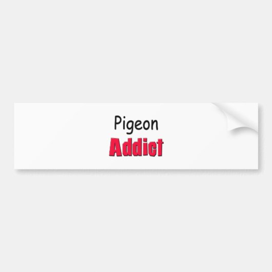 Pigeon Addict Bumpersticker (Voorkant)