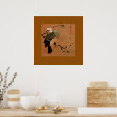 Pigeon and peach by Momohatozu Chinese art print (Keuken)