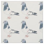 Pigeon Bird Art Fabric Stof (Swatch)