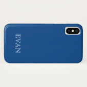 PIGEON BLAUWE Effen Kleur Achtergrond iPhone X Hoe Case-Mate iPhone Case (Achterkant (horizontaal))