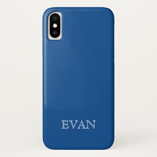 PIGEON BLAUWE Effen Kleur Achtergrond iPhone X Hoe Case-Mate iPhone Case (Achterkant)