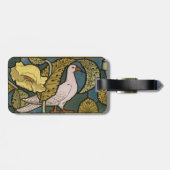 Pigeon Blue Yellow Fish Art Nouveau Bagagelabel (Achterkant horizontaal)