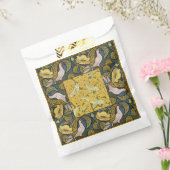 Pigeon Blue Yellow Fish Art Nouveau Bedankzakje (Gezegeld)