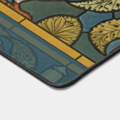 Pigeon Blue Yellow Fish Art Nouveau Bureaumat (Hoek)