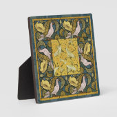 Pigeon Blue Yellow Fish Art Nouveau Fotoplaat (Voorkant)