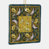 Pigeon Blue Yellow Fish Art Nouveau Keramisch Ornament (Rechts)