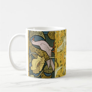 Pigeon Blue Yellow Fish Art Nouveau Koffiemok