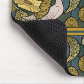 Pigeon Blue Yellow Fish Art Nouveau Muismat (Hoek)