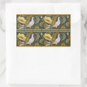 Pigeon Blue Yellow Fish Art Nouveau Rechthoekige Sticker (Tas)