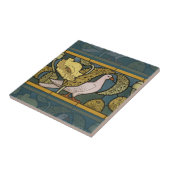 Pigeon Blue Yellow Fish Art Nouveau Tegeltje (Zijkant)