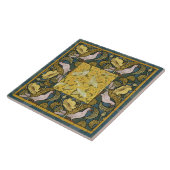 Pigeon Blue Yellow Fish Art Nouveau Tegeltje (Zijkant)