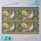 Pigeon Blue Yellow Fish Art Nouveau Tissuepapier (Craft)