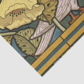 Pigeon Blue Yellow Fish Art Nouveau Tissuepapier (Detail)