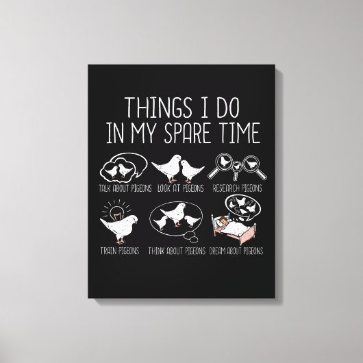 Pigeon Breeding Pigeon Racing Gift Men King Pigeon Canvas Afdruk (Voorkant)