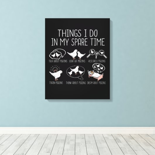 Pigeon Breeding Pigeon Racing Gift Men King Pigeon Canvas Afdruk (Insitu (Houten vloer))
