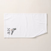 Pigeon Design Monogrammed Bad Handdoek (Handdoek)