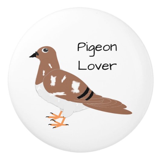 Pigeon Design Personalised Keramische Knop (Voorkant)