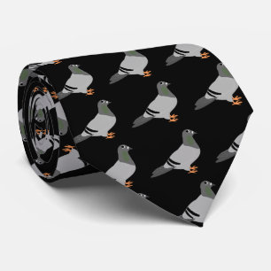 Pigeon Design Zwart Stropdas