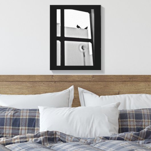 Pigeon Drama Canvas Afdruk (Insitu (Slaapkamer))