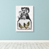 Pigeon Fancier Canvas Afdruk (Insitu (Houten vloer))