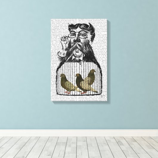Pigeon Fancier Canvas Afdruk (Insitu (Houten vloer))