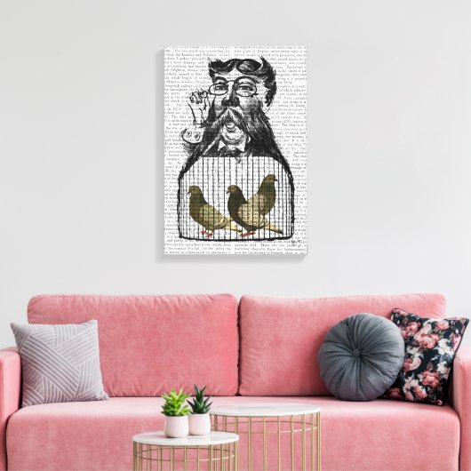 Pigeon Fancier Canvas Afdruk (Insitu (Woonkamer))