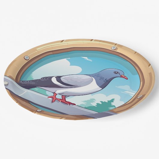 Pigeon Fancier Papieren Bordje (Gekanteld)