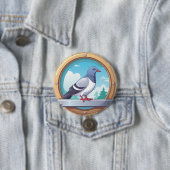 Pigeon Fancier Ronde Button 7,6 Cm (In situ)