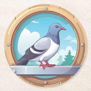 Pigeon Fancier Ronde Kartonnen Onderzetter