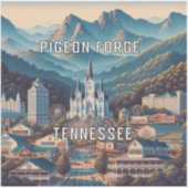 Pigeon Forge Tennessee 3 inch Vinyl Sticker (Voorkant)