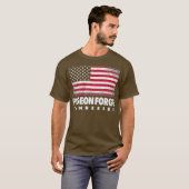 Pigeon Forge Tennessee 4 juli Amerikaanse vlag T-shirt (Voorkant volledig)