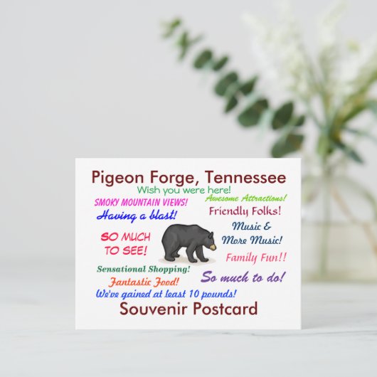 Pigeon Forge, Tennessee Briefkaart (Staand voorkant)
