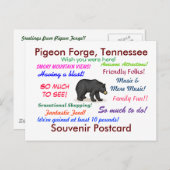 Pigeon Forge, Tennessee Briefkaart (Voorkant / Achterkant)