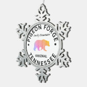 Pigeon Forge Tennessee Tin Sneeuwvlok Ornament (Rechts)