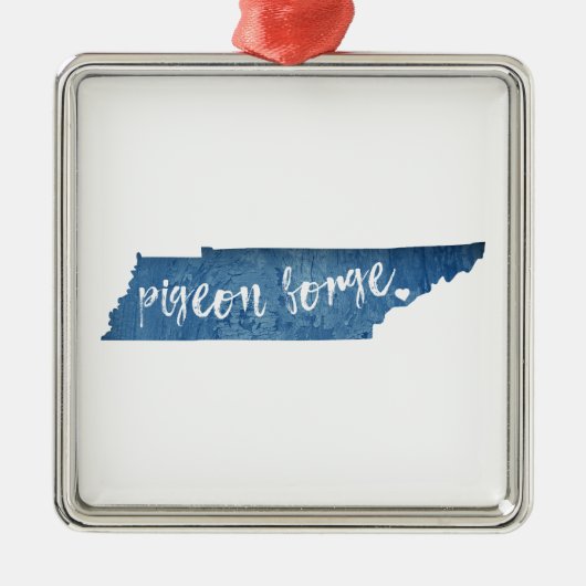 Pigeon Forge Tennessee Wood Grain Metalen Ornament (Voorkant)