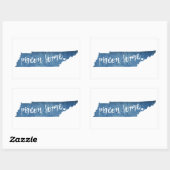 Pigeon Forge Tennessee Wood Grain Rechthoekige Sticker (Vel)