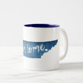 Pigeon Forge Tennessee Wood Grain Tweekleurige Koffiemok (Voorkant rechts)